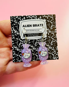 Ghost Halloween Candy Earrings