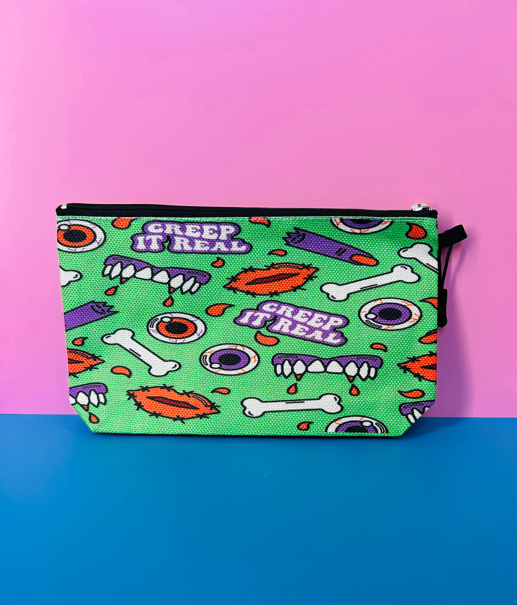 Green Halloween Zipper Pouch Bag