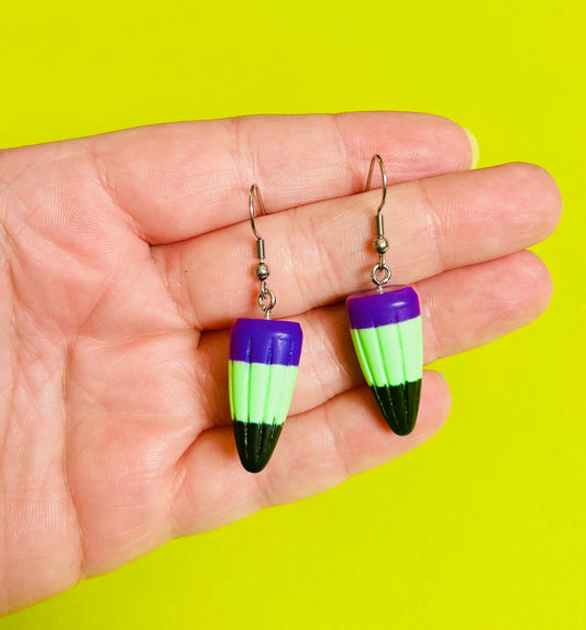 Candy Corn Earrings