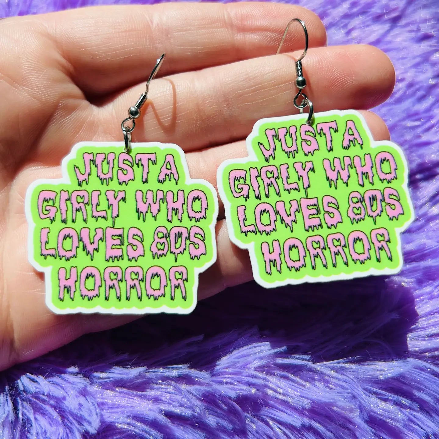 80's Horror Lover Earrings Or Necklace