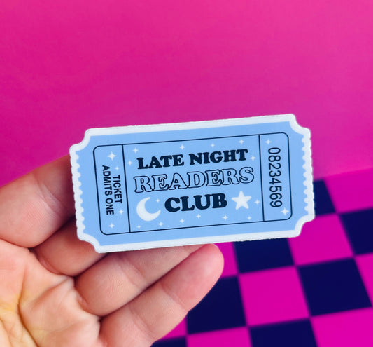 Late Night Readers Club Sticker