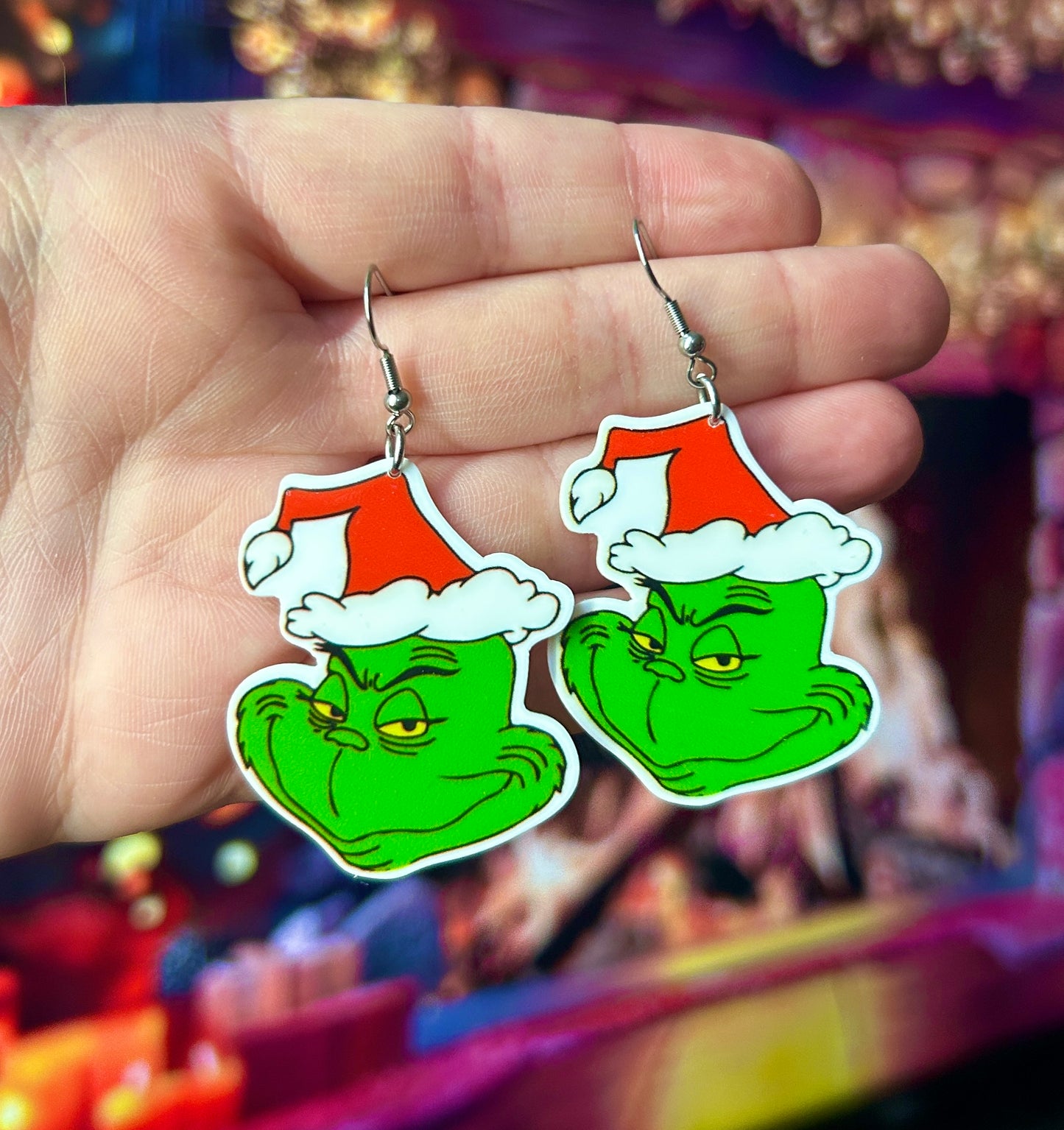 The Grinch Earrings Or Necklace