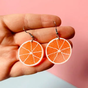 Grapefruit Slice Earrings