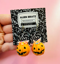 Load image into Gallery viewer, Pumpkin Trick or Treat Bucket Earrings
