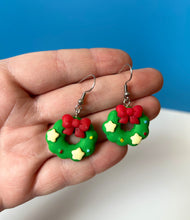 Load image into Gallery viewer, Christmas Wreath Earrings
