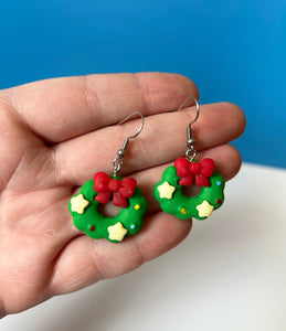 Christmas Wreath Earrings