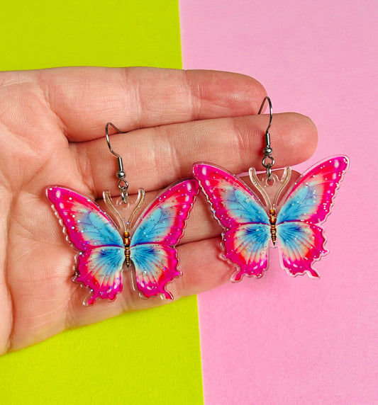 Glittery Butterfly Earrings