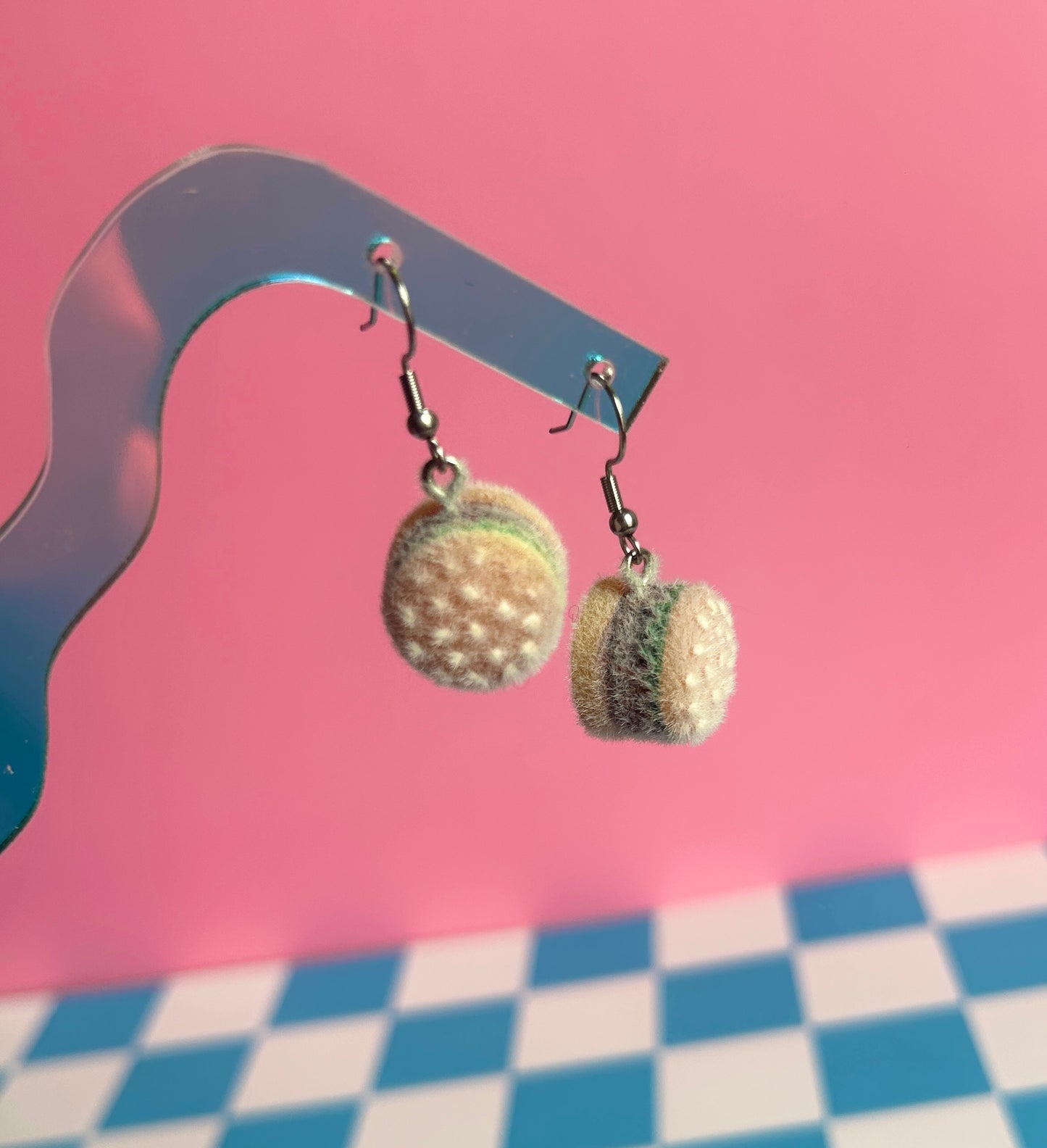 Fur Burger Earrings