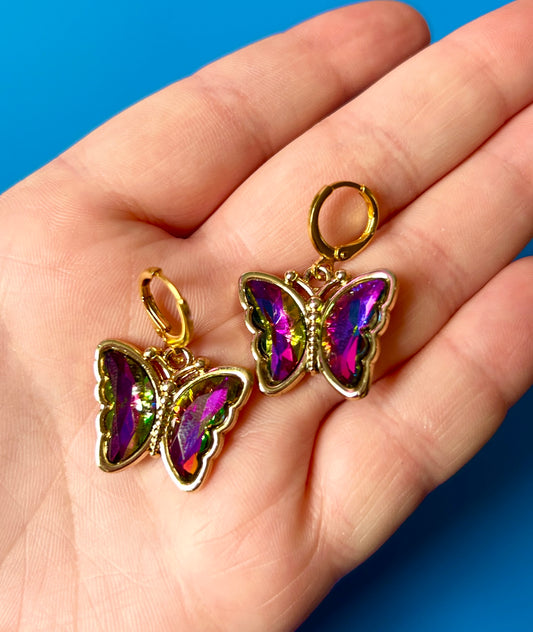 Gold Butterfly Earrings