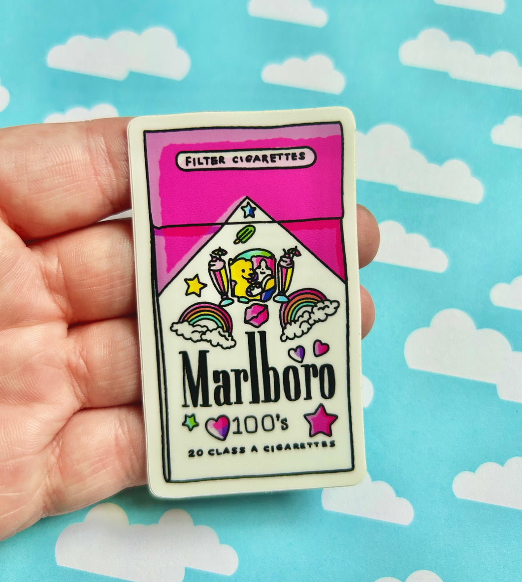 90’s Themed Cigarette Pack Sticker