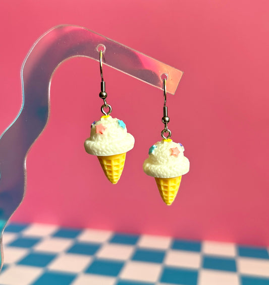 Pastel Star Ice Cream Earrings