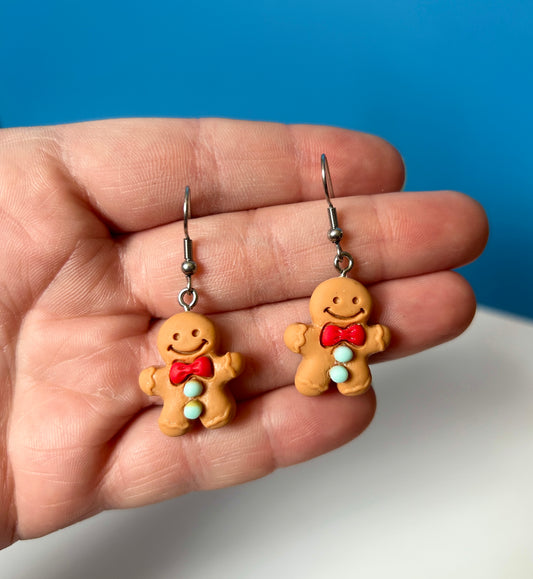 Gingerbread Man Earrings