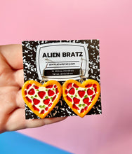 Load image into Gallery viewer, Heart Pizza Earrings
