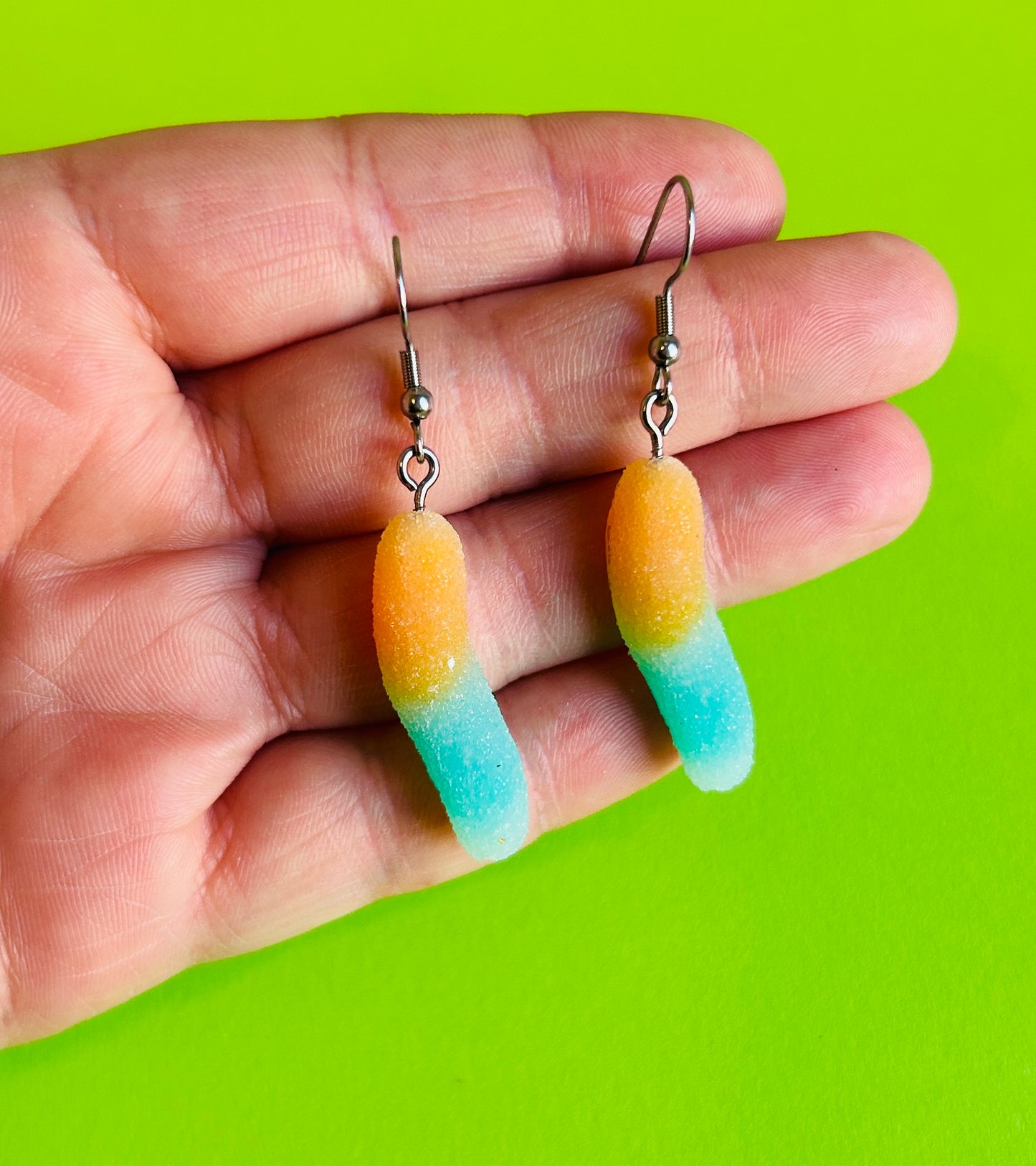 Sour Gummy Worm Earrings