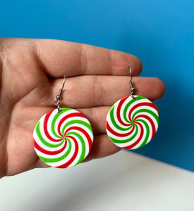 Peppermint Candy Earrings