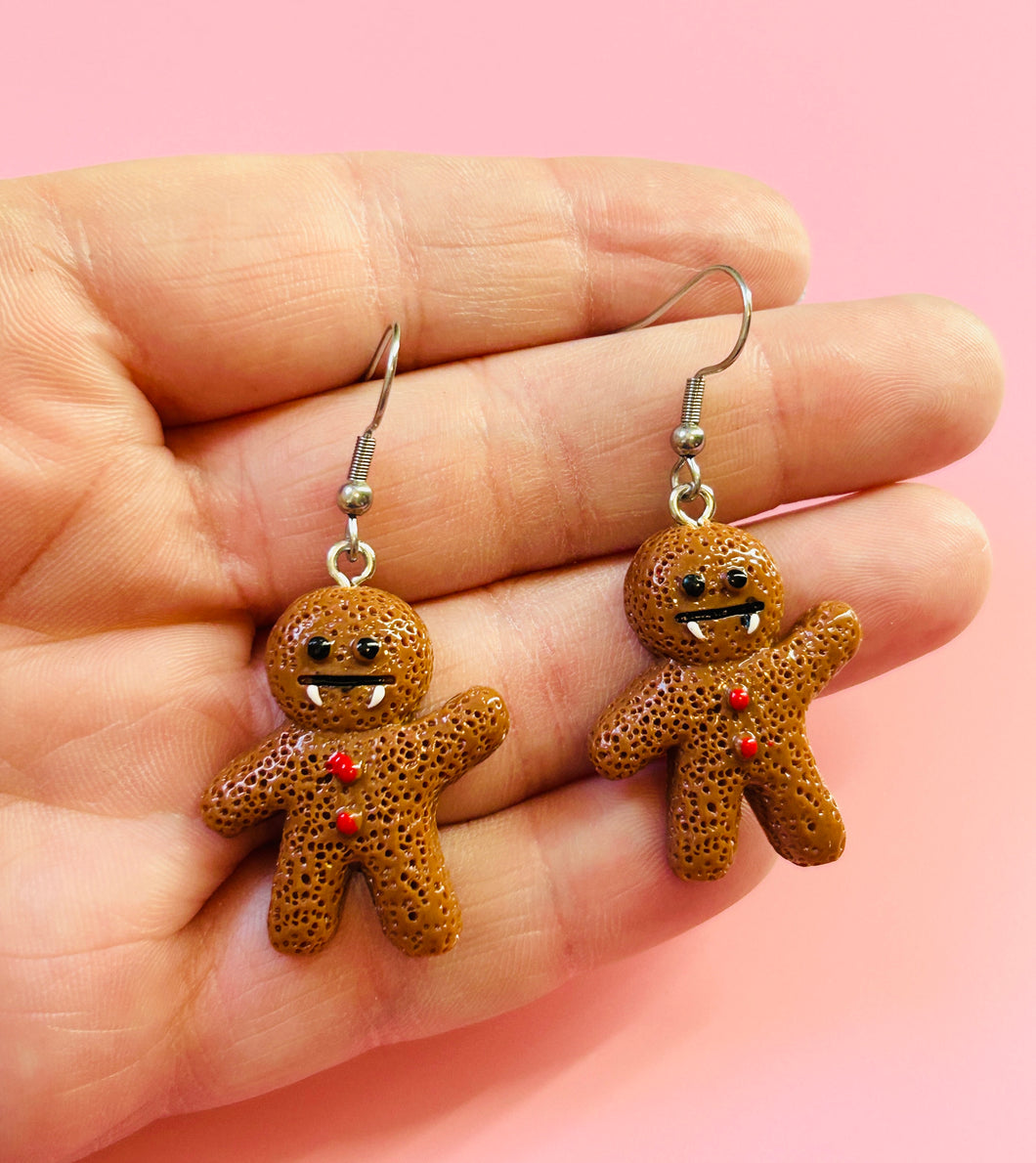 Gingerbread Vampire Earrings