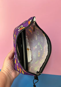 Purple Halloween Zipper Pouch Bag