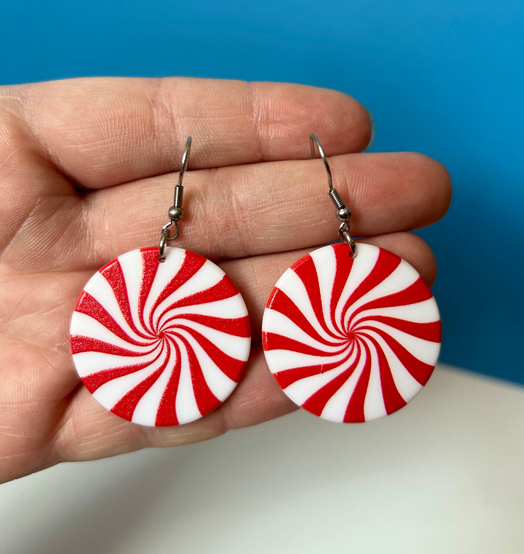 Peppermint Candy Earrings