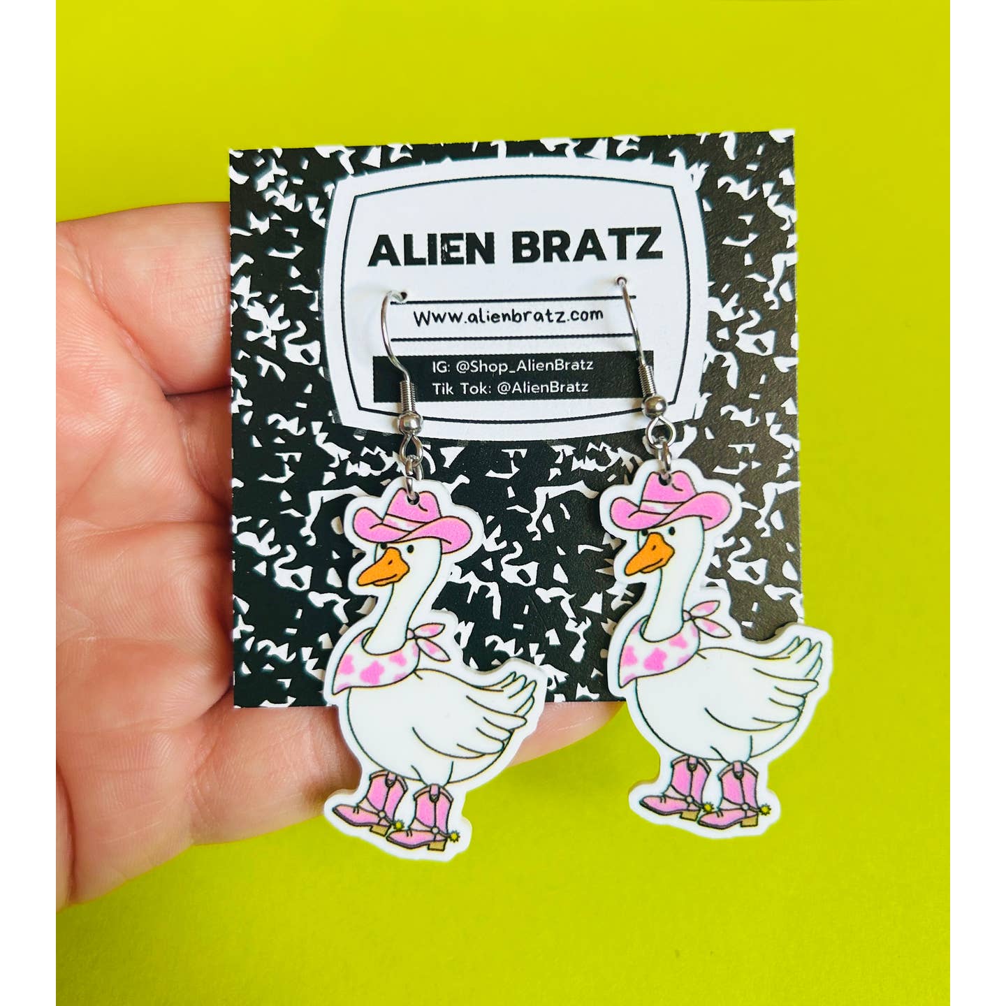 Cowgirl Goose Earrings or Necklace