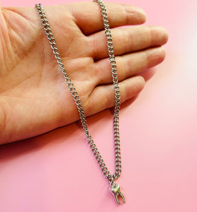 Silver Tooth Chain Necklace