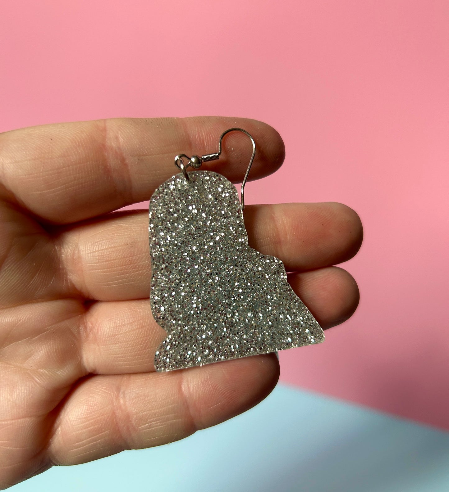 Glittery Sabrina Carpenter Espresso Earrings