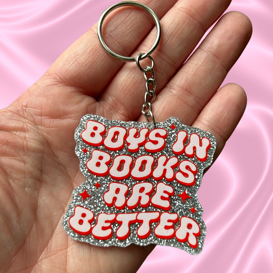 Boys in Books are Better Keychain