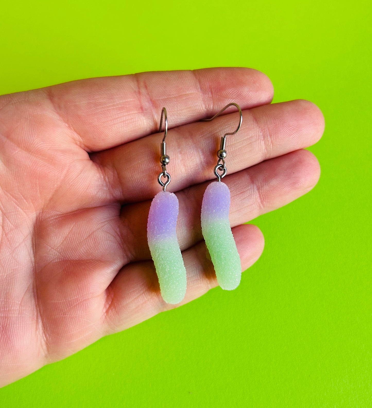 Sour Gummy Worm Earrings