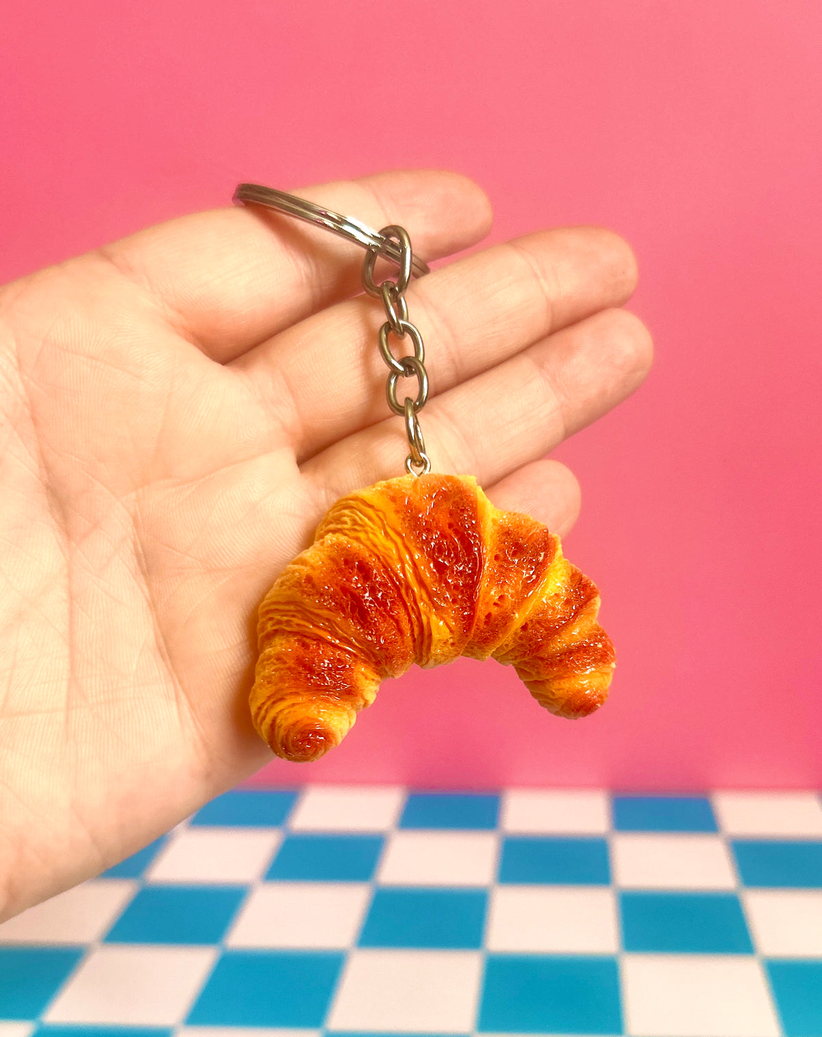 Large Croissant Keychain