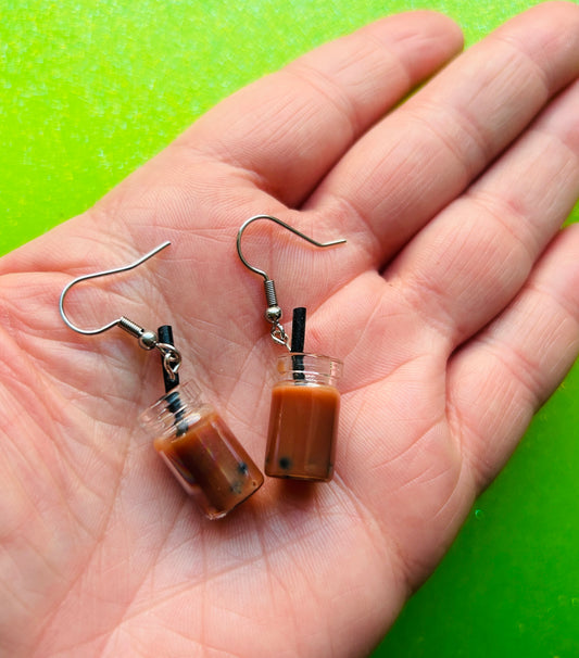 Coffee Earrings Boba Tea Earrings