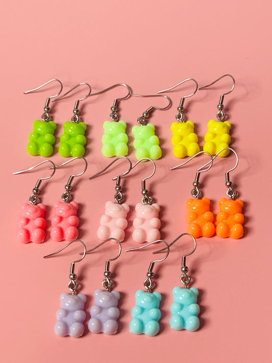 Pastel Gummy Bear Earrings