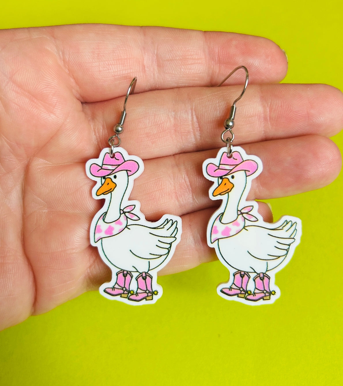 Cowgirl Goose Earrings or Necklace