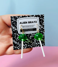Load image into Gallery viewer, Green Lollipop Earrings

