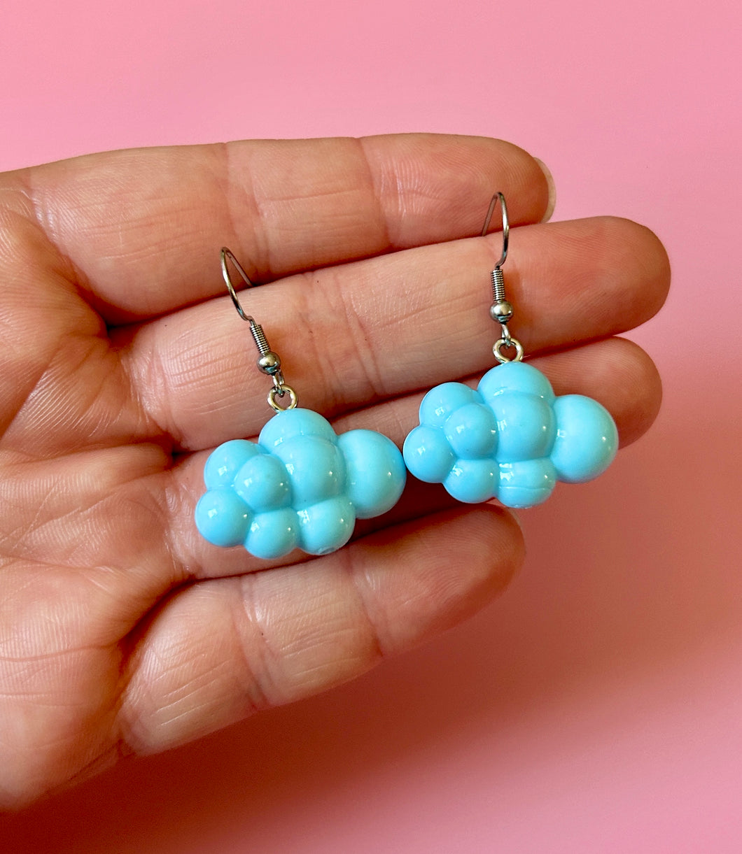 Pastel Blue Cloud Earrings