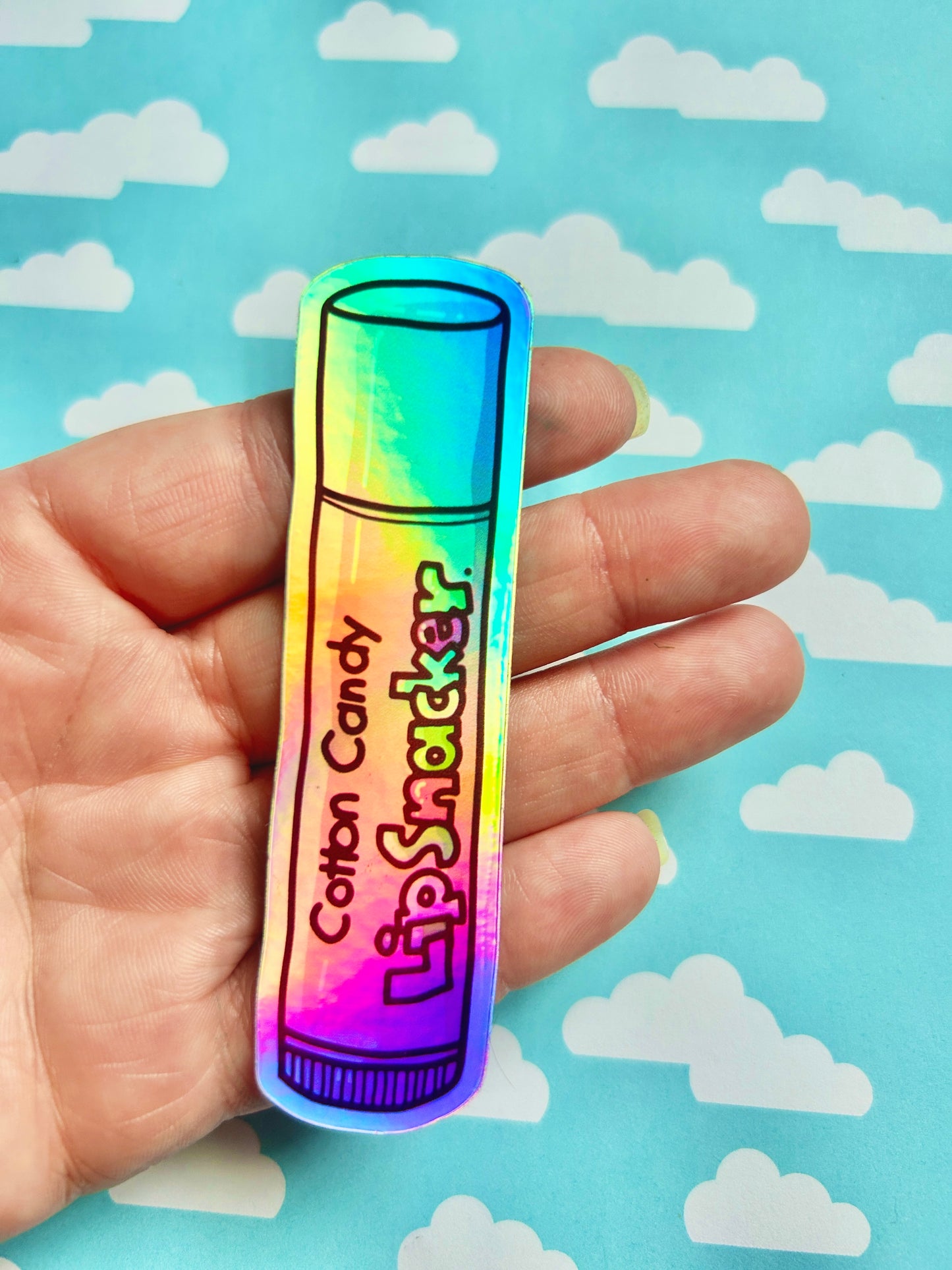Holographic 90’s Chapstick Sticker