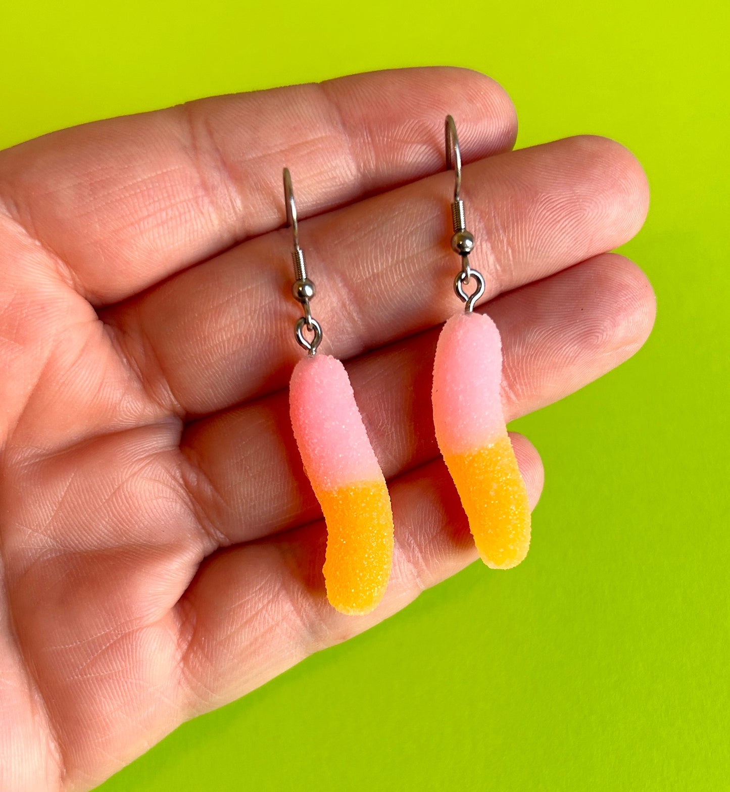 Sour Gummy Worm Earrings