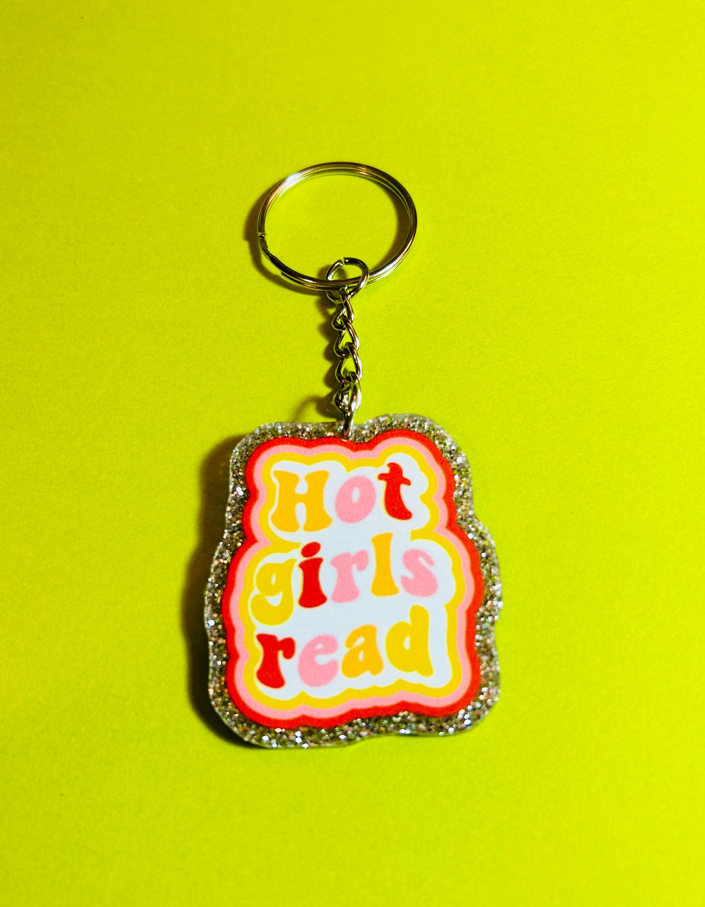 Hot Girls Read Keychain