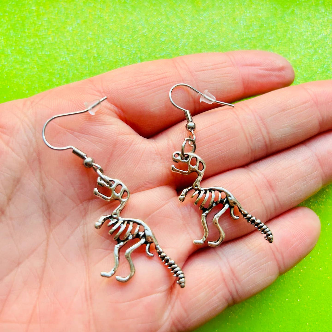 Dinosaur Skeleton Earrings