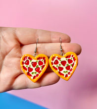 Load image into Gallery viewer, Heart Pizza Earrings
