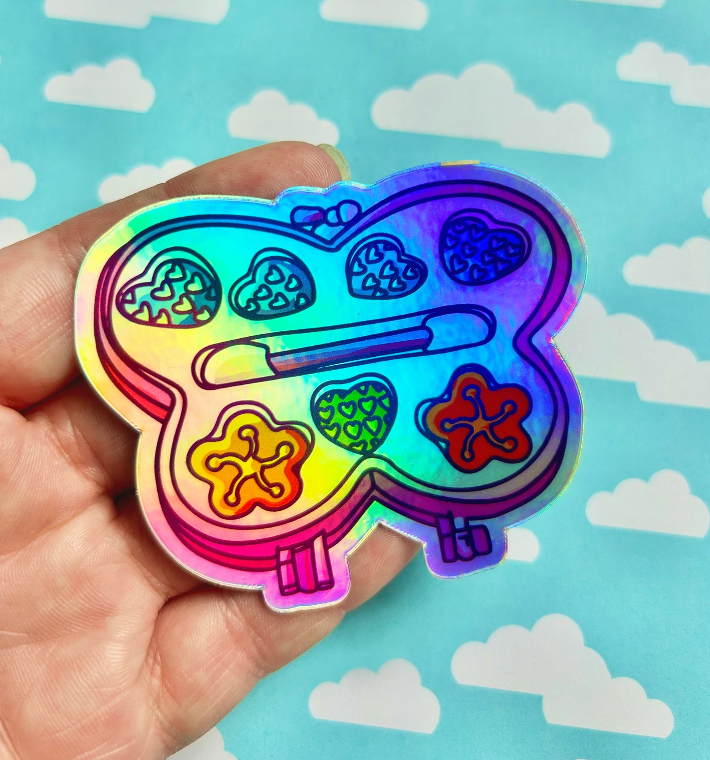 Holographic 90’s Makeup Sticker