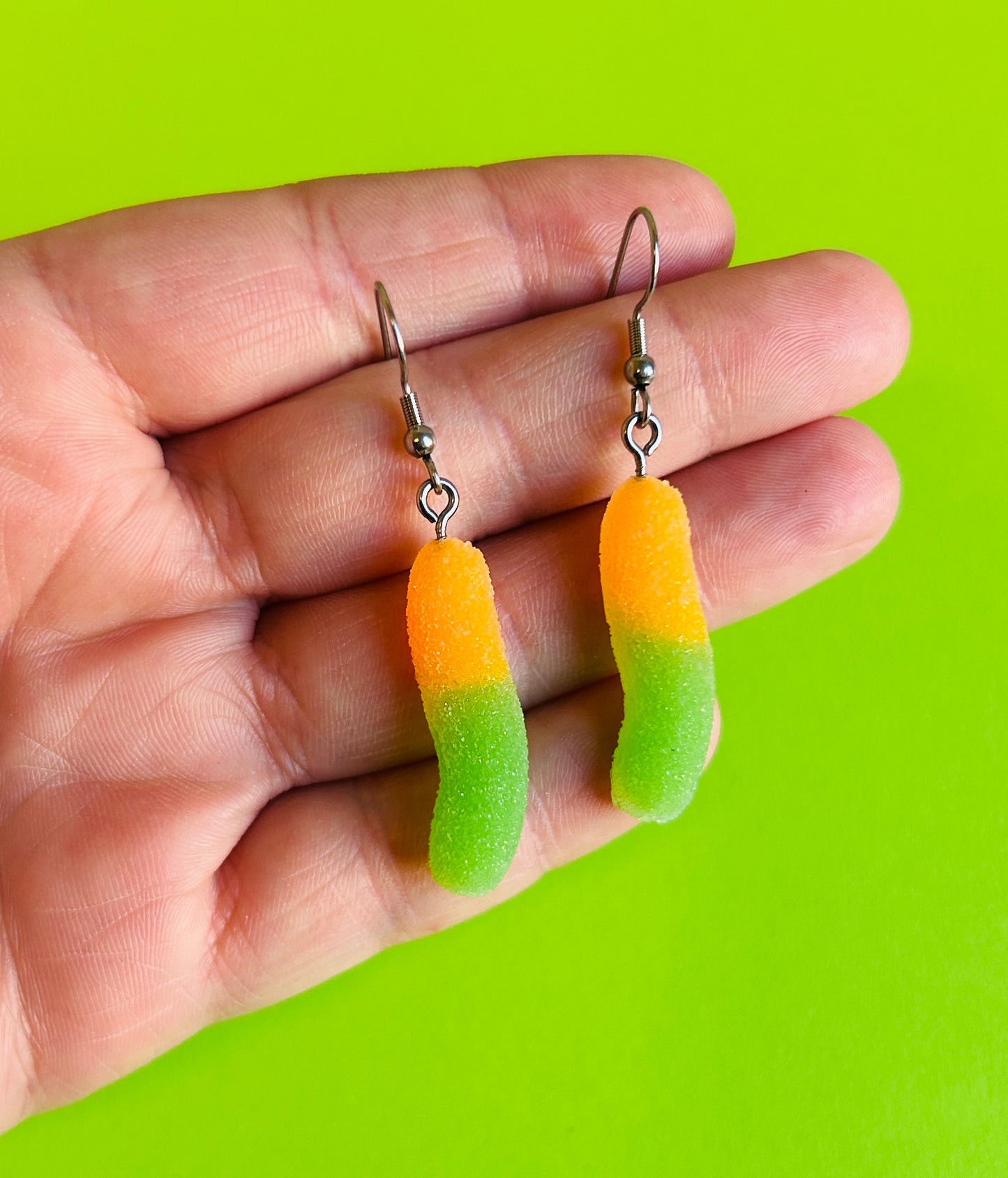 Sour Gummy Worm Earrings