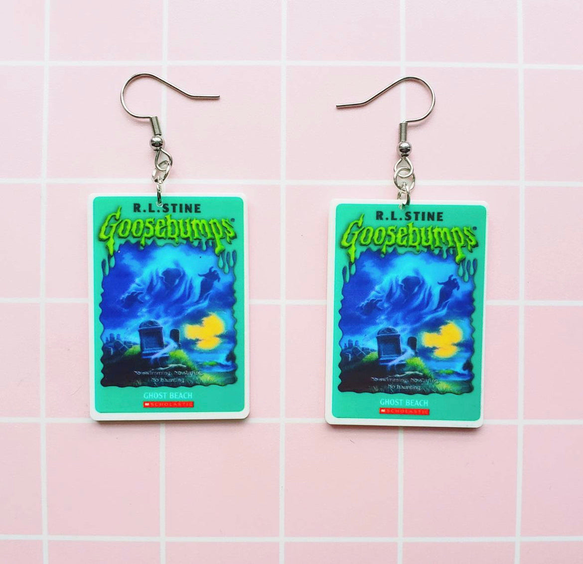 Goosebumps Ghost Beach Book Earrings Or Necklace