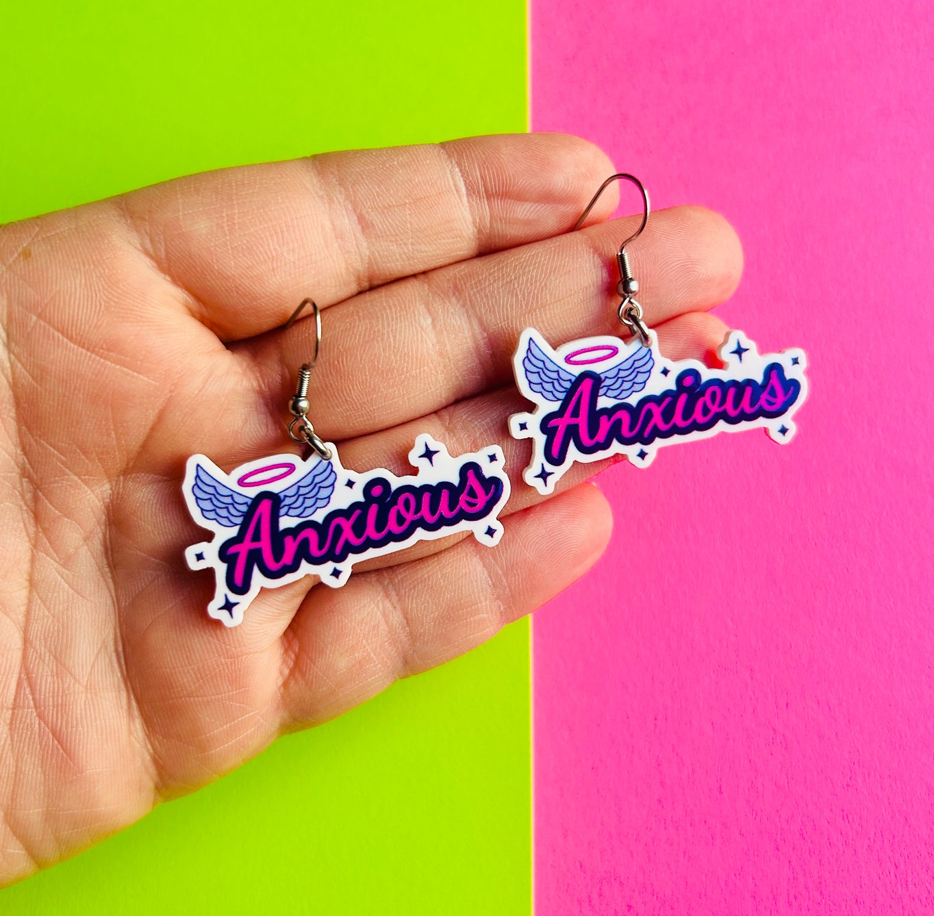 Anxious Angel Earrings Or Necklace