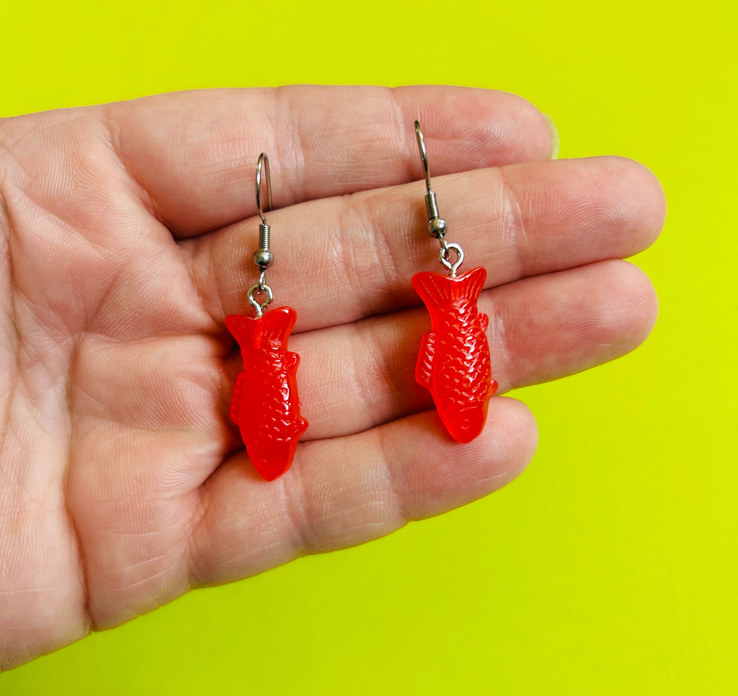 Red Fish Candy Earrings