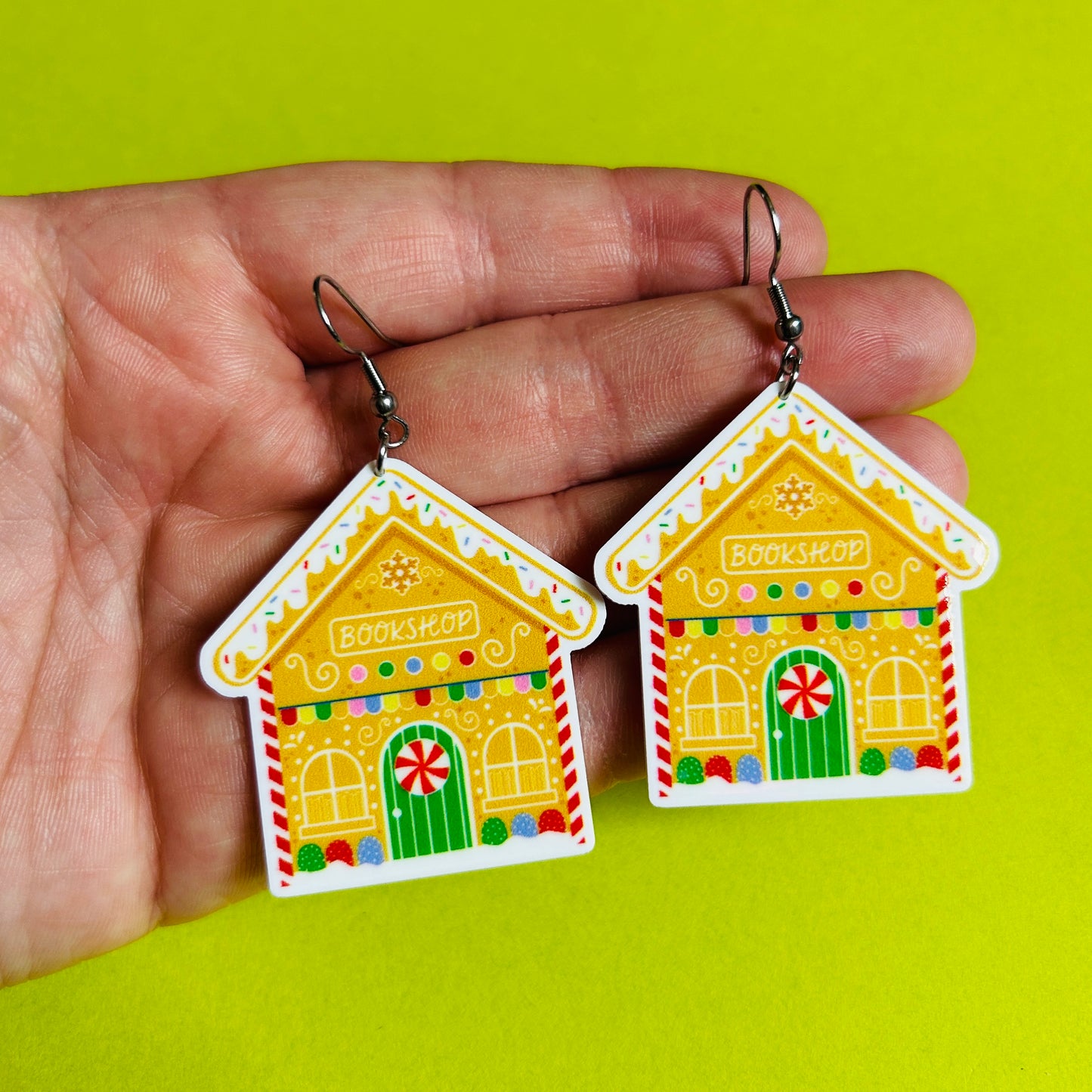 Gingerbread House Earrings Or Necklace