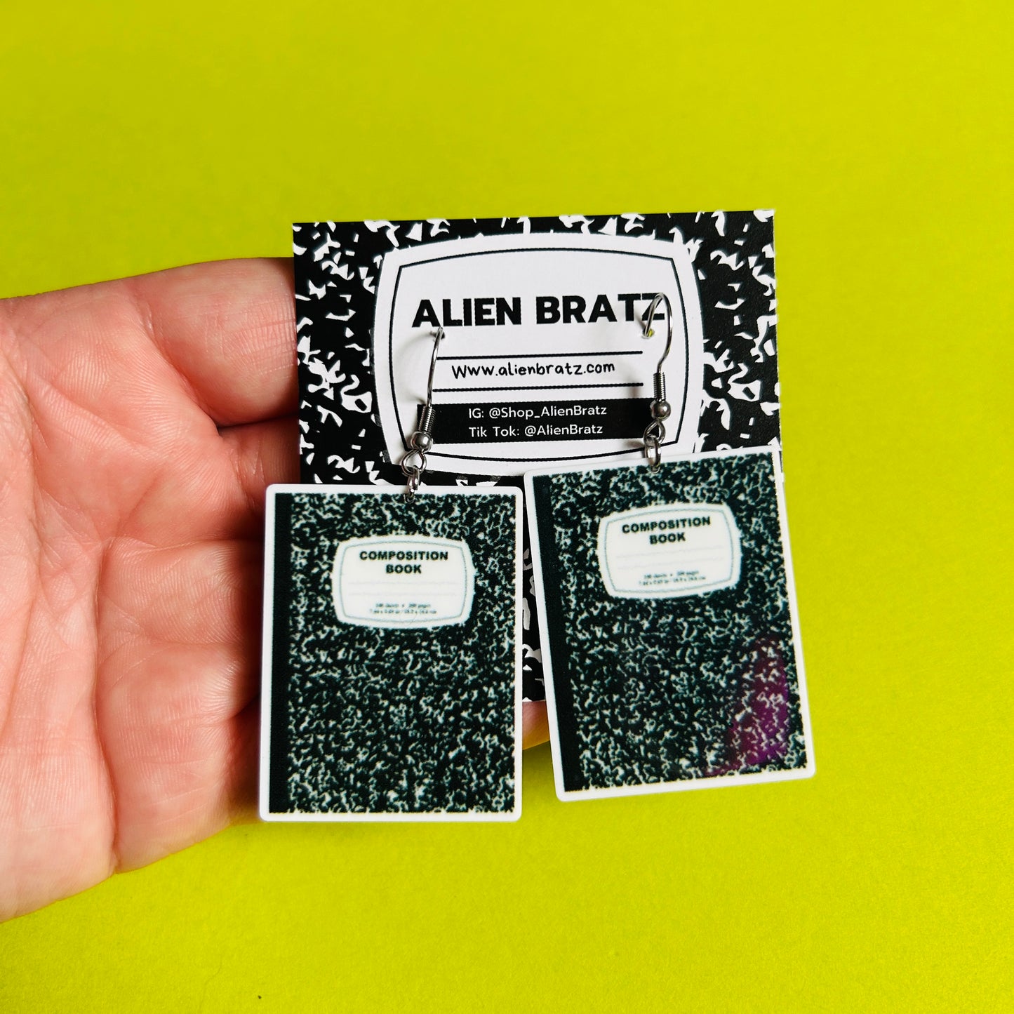 Composition Notebook Earrings or Necklace