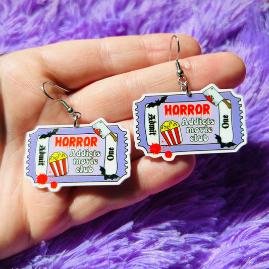 Horror Addicts Movie Earrings Or Necklace