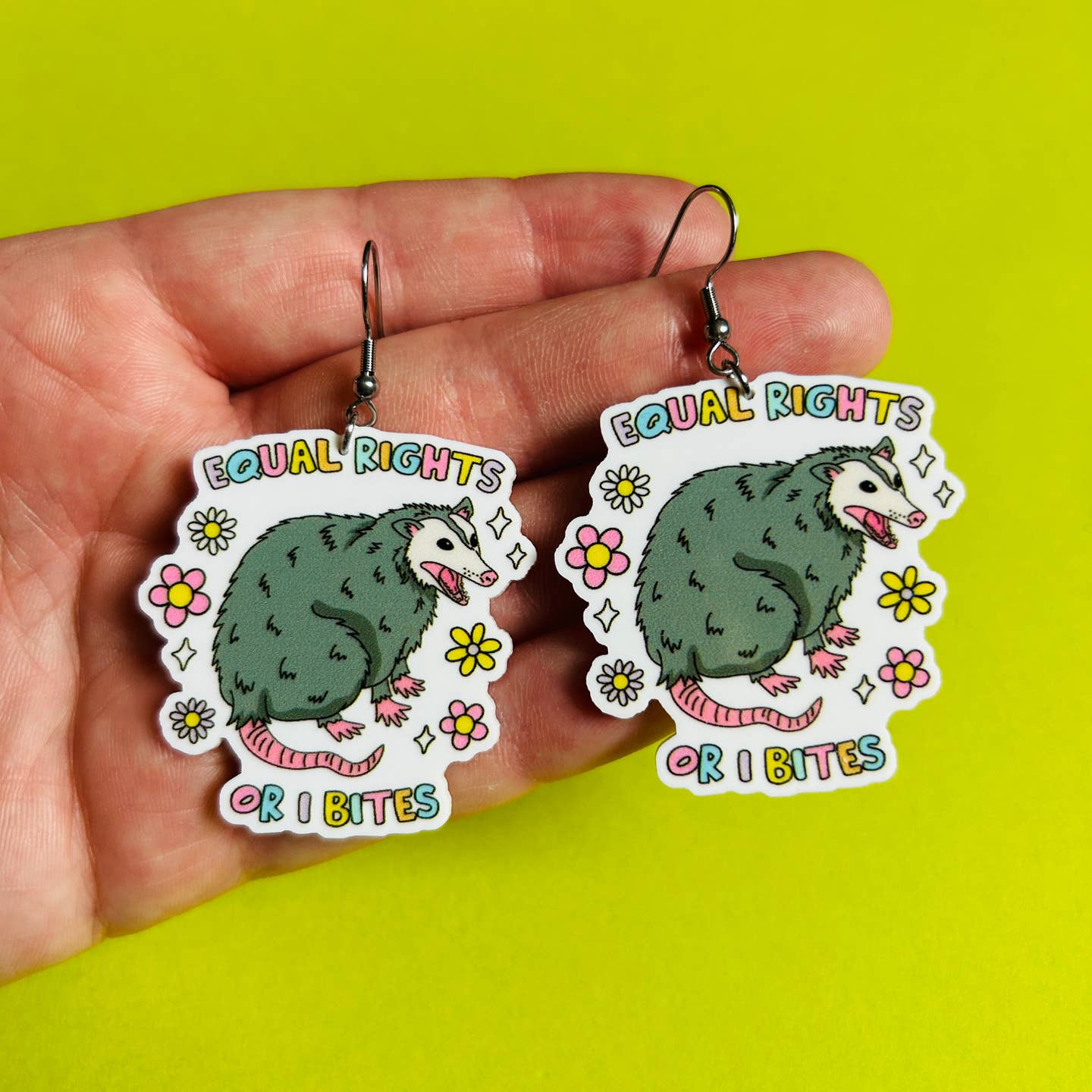 Possum Earrings Or Necklace