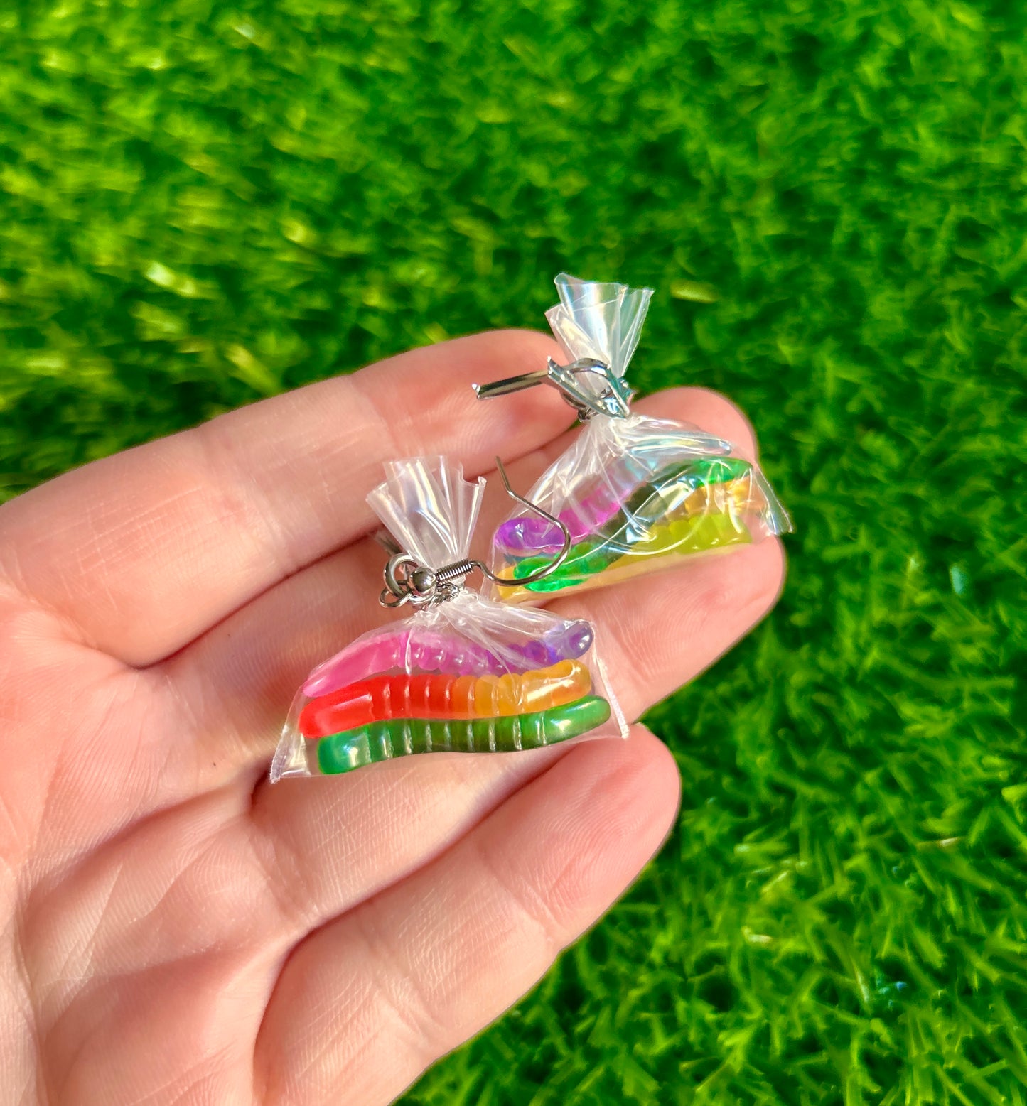 Bag of Gummy Worms Earrings