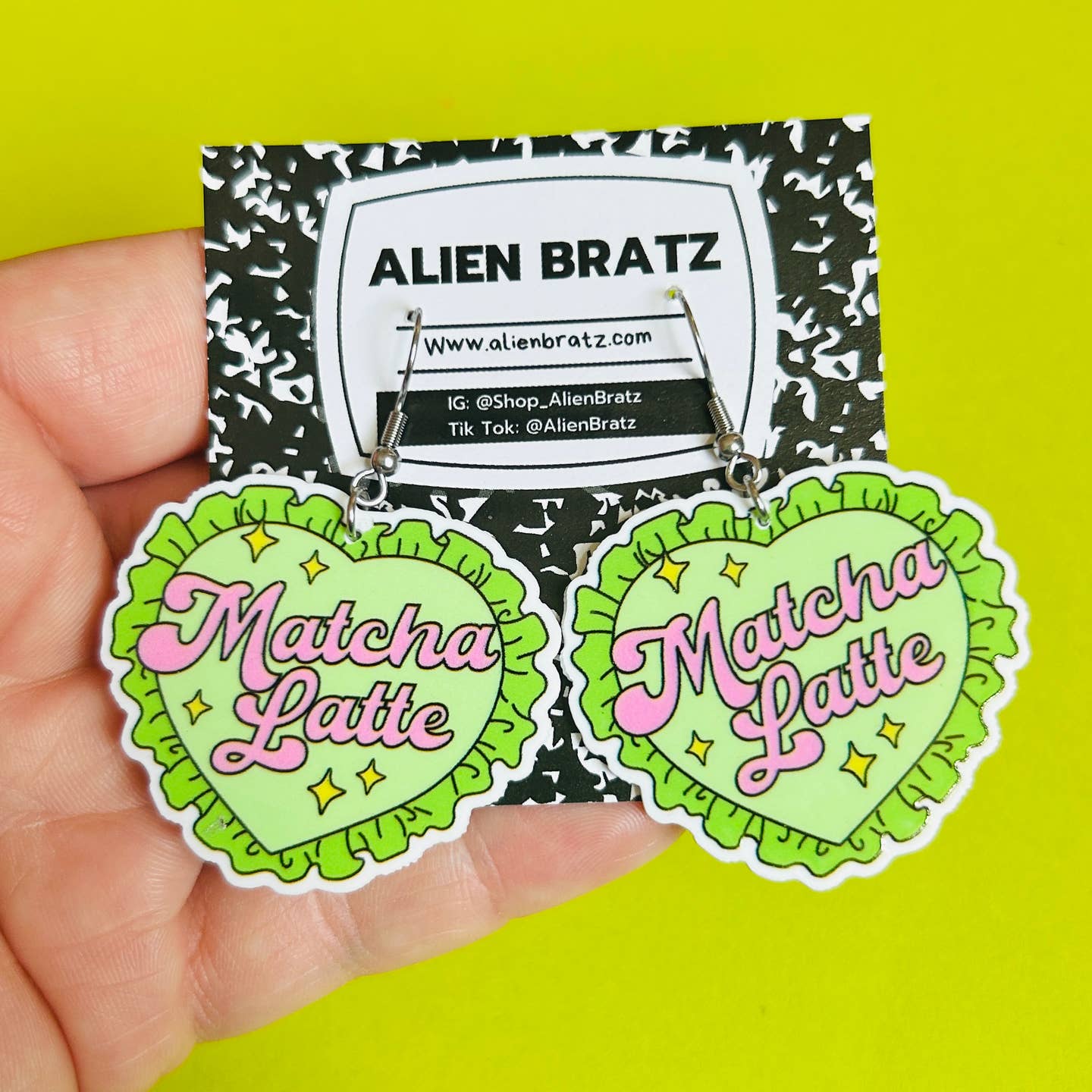 Matcha Latte Earrings or Necklace