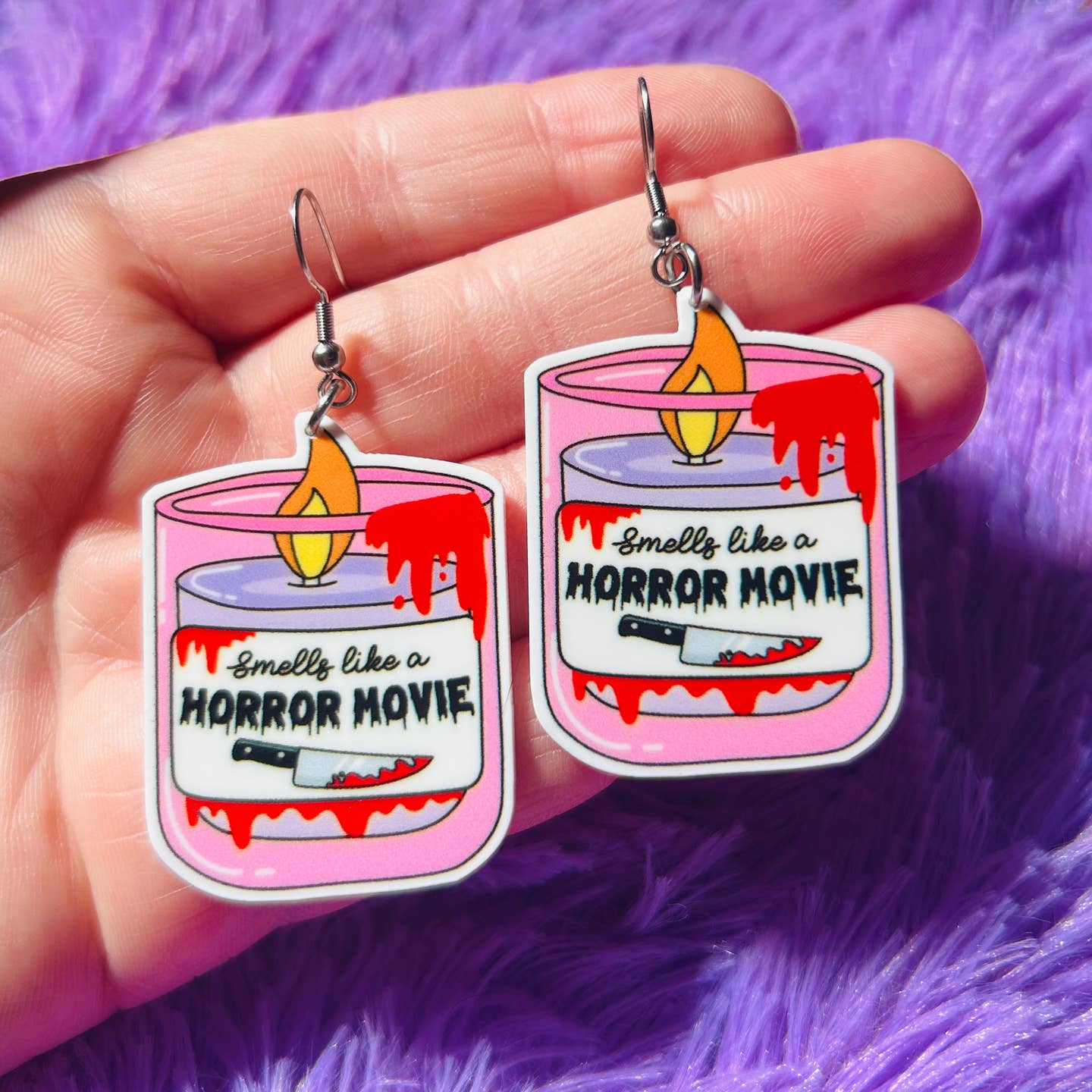 Horror Candle Earrings Or Necklace